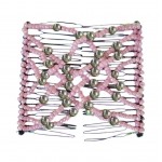 Accesoriu tip glamour pentru prins parul din metal cu pini de insertie PZS011JJ - Roz